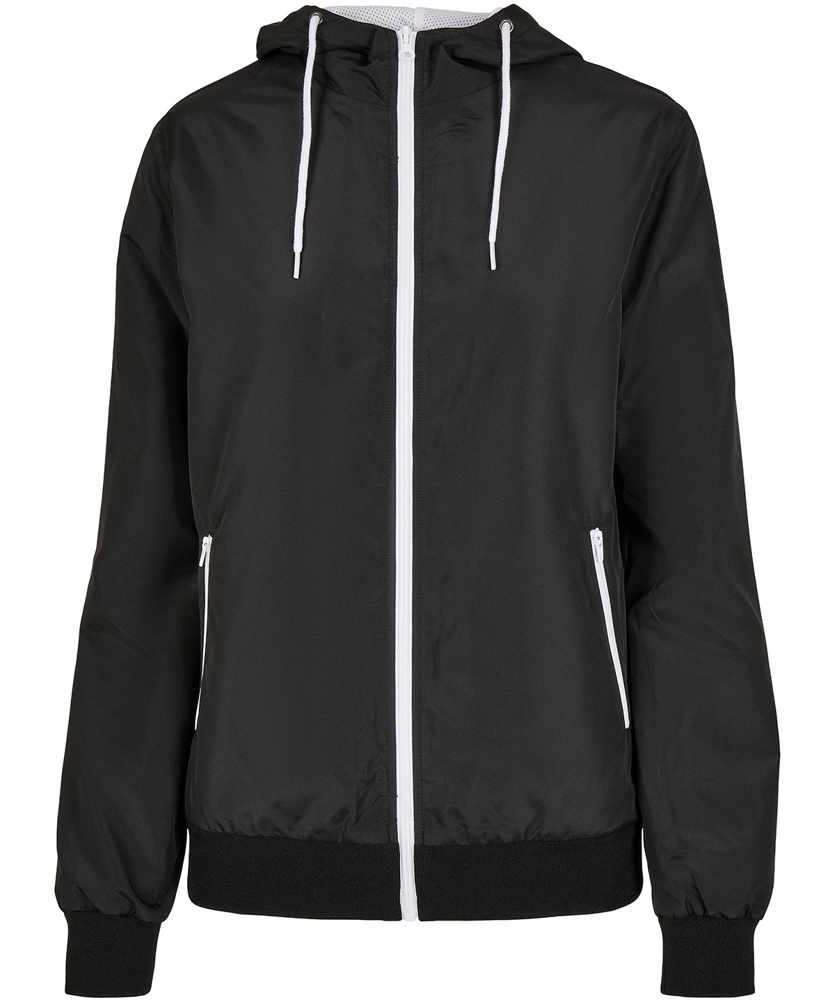 Womens Recycled Wind Jacket - Black/White