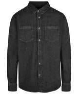 Cotton Denim Shirt  - Black Washed