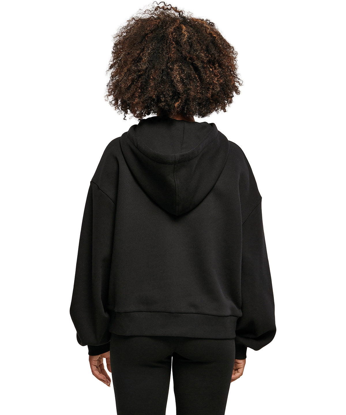 Womens Cotton Oversized Hoodie - Black