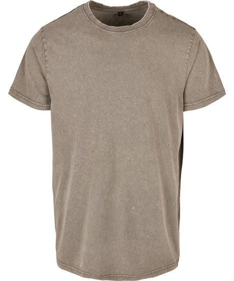 Regular Fit Acid Wash Tee  - Dark Khaki