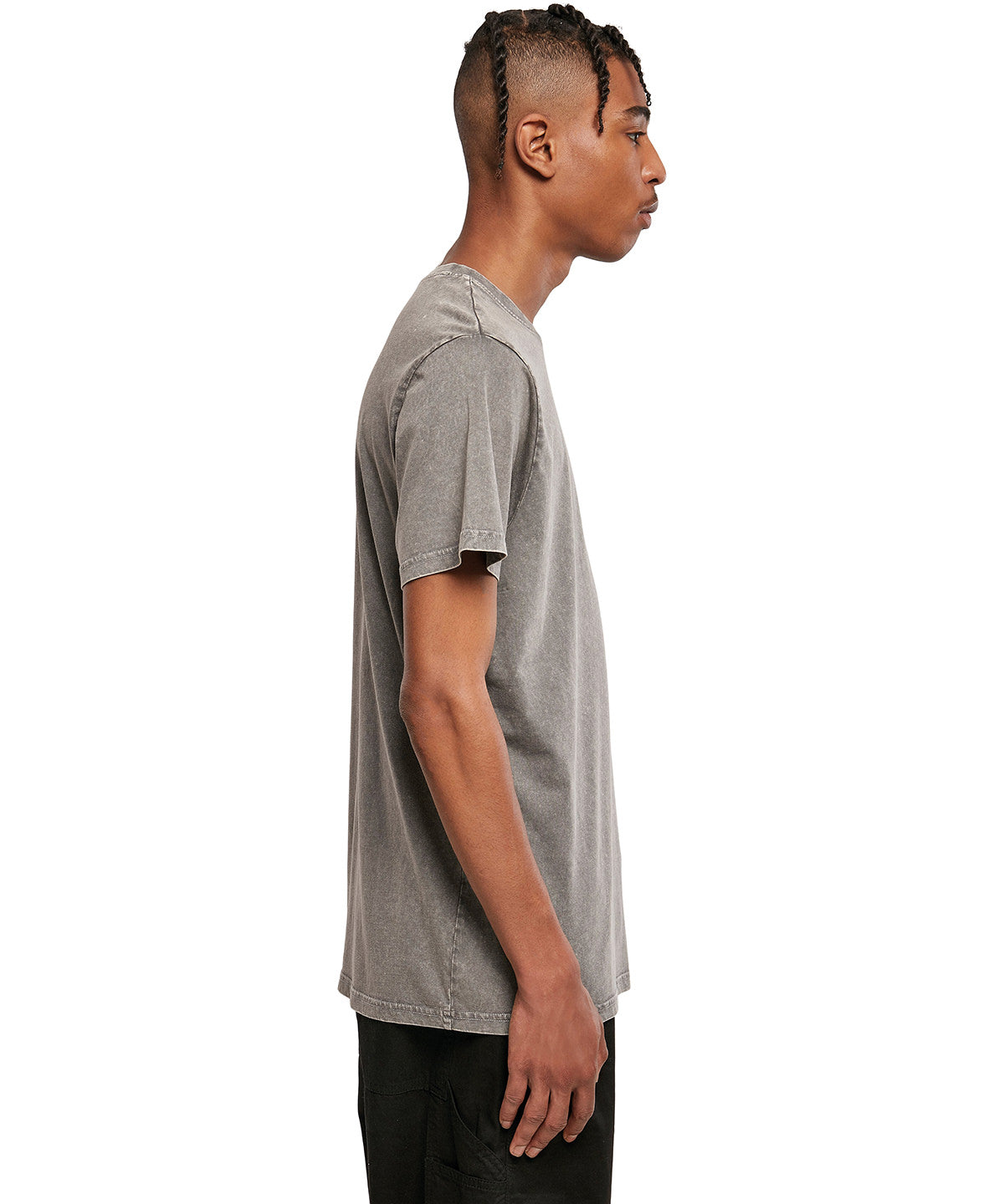 Regular Fit Acid Wash Tee  - Dark Khaki