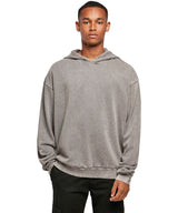 Confident Oversized Acid Wash Hoodie - Asphalt