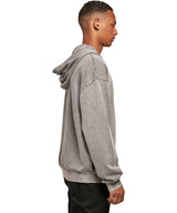 Confident Oversized Acid Wash Hoodie - Asphalt