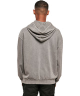 Confident Oversized Acid Wash Hoodie - Asphalt