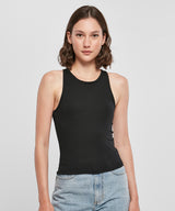 Womens Slim Fit Y-Back Vest - Black