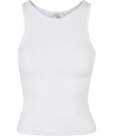 Womens Slim Fit Y-Back Vest - White