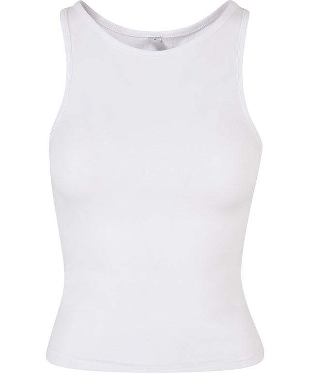 Womens Slim Fit Y-Back Vest - White