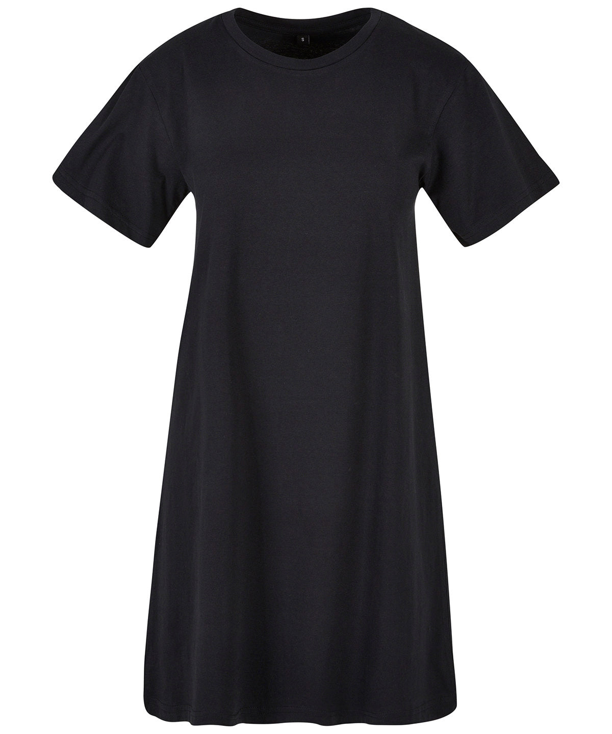 Womens Crew Neck T-Shirt Dress - Black