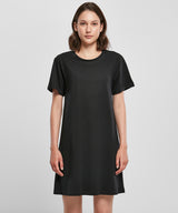 Womens Crew Neck T-Shirt Dress - White Sand