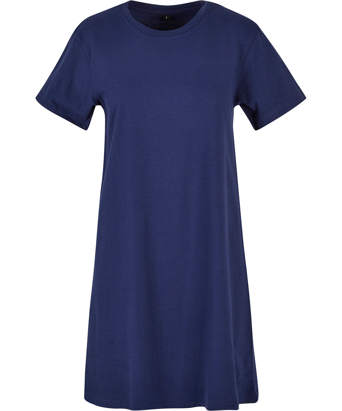 Womens Crew Neck T-Shirt Dress - Light Navy