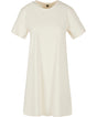 Womens Crew Neck T-Shirt Dress - White Sand