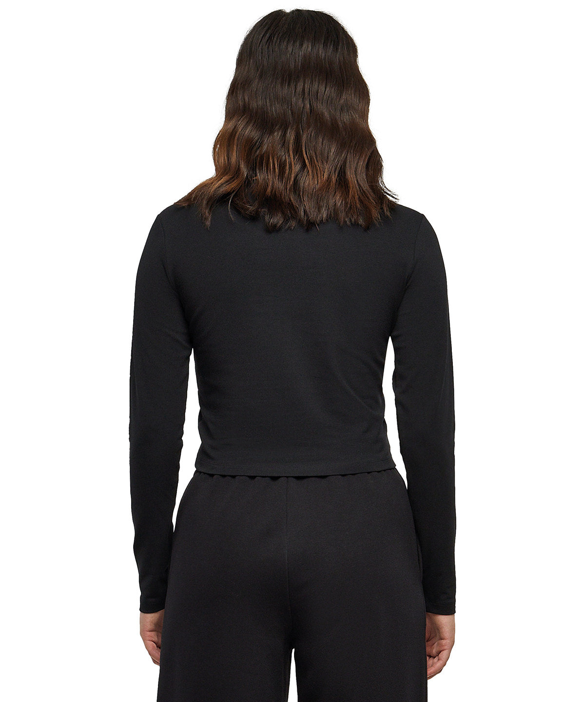 Womens Basic Long Sleeve Tee - Black