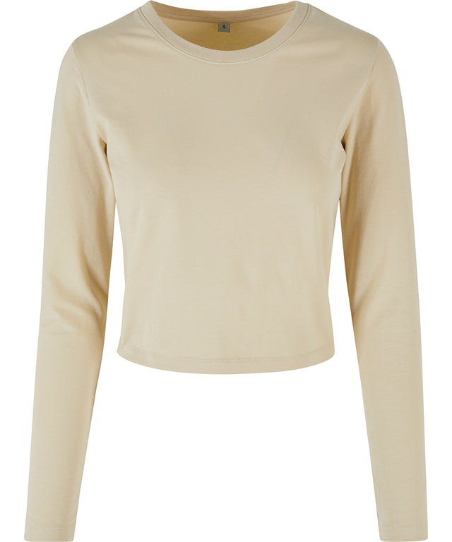 Womens Basic Long Sleeve Tee - Sand