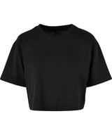 Womens Oversized Cropped Tee - Black