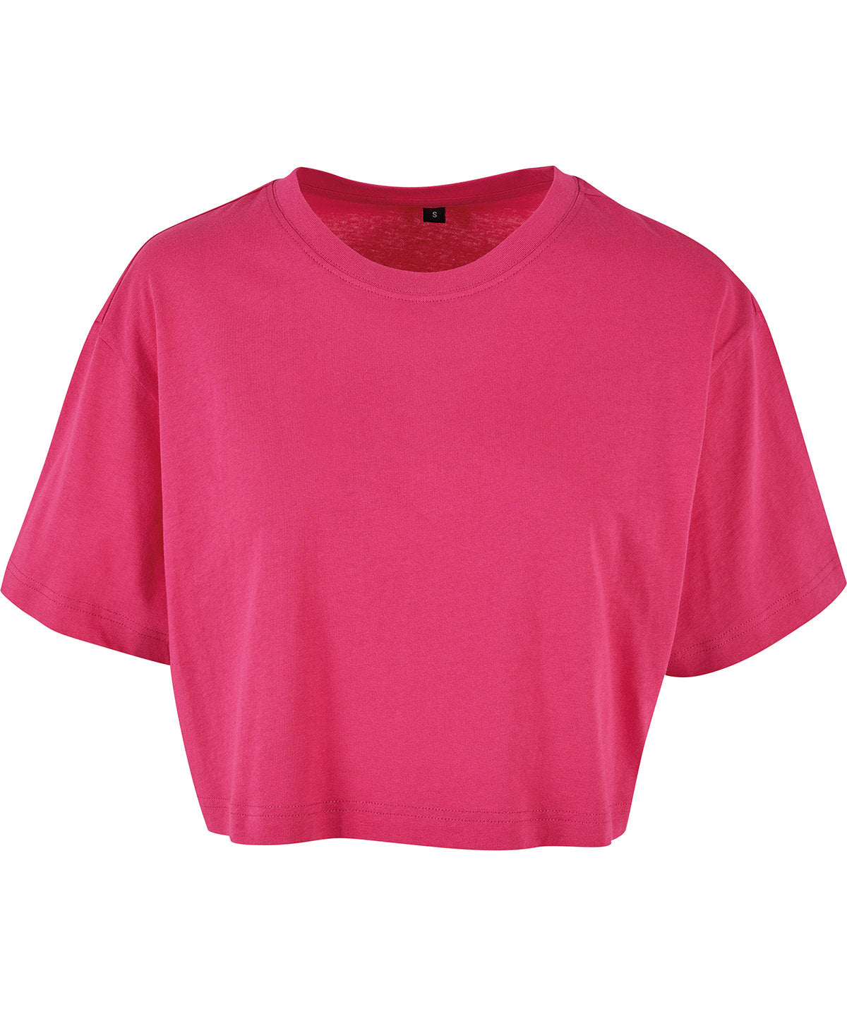 Womens Oversized Cropped Tee - Hibiskus Pink