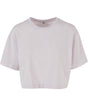 Womens Oversized Cropped Tee - Soft Lilac