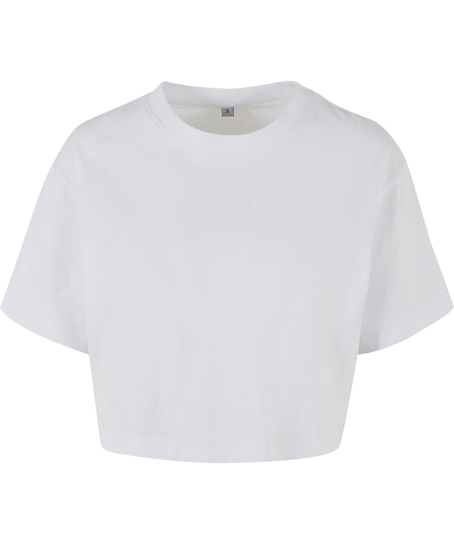 Womens Oversized Cropped Tee - White