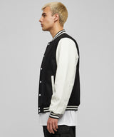 Retro College Jacket - Black/White