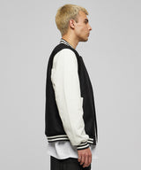 Retro College Jacket - Black/White