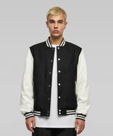 Retro College Jacket - Black/White