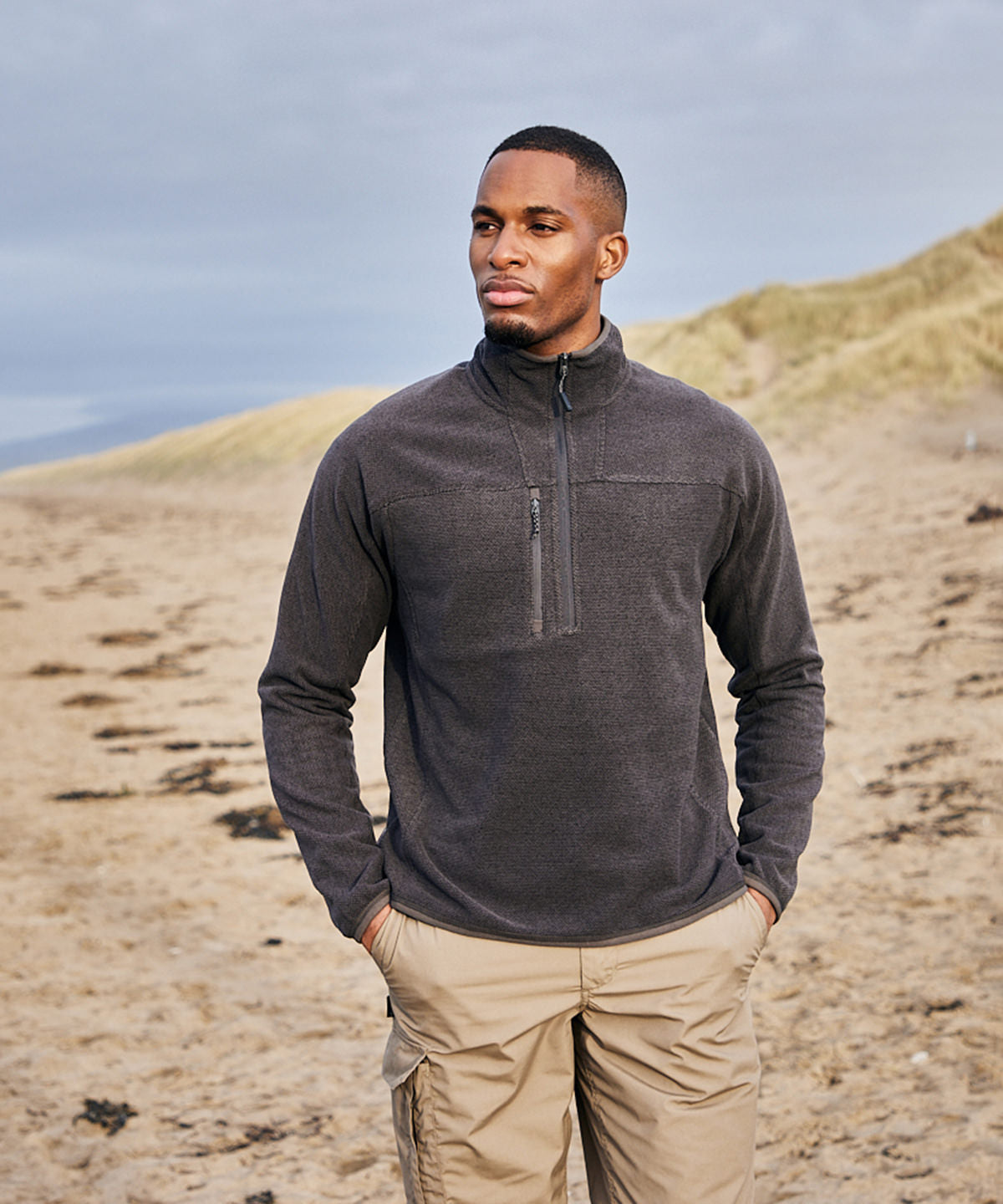 Craghoppers - Expert active half-zip fleece - Carbon Grey Marl