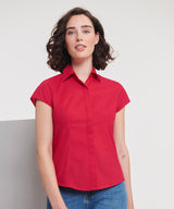 Women's Easy Care Fitted Blouse - Convoy Grey