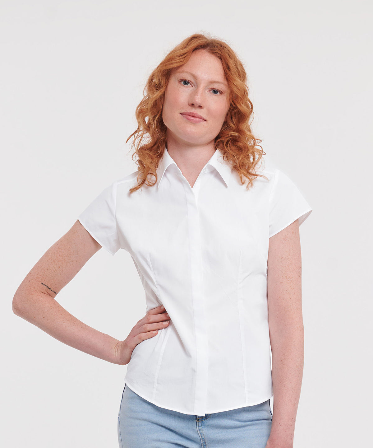 Women's Easy Care Fitted Blouse - Convoy Grey