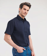 Short sleeve polycotton easycare poplin shirt