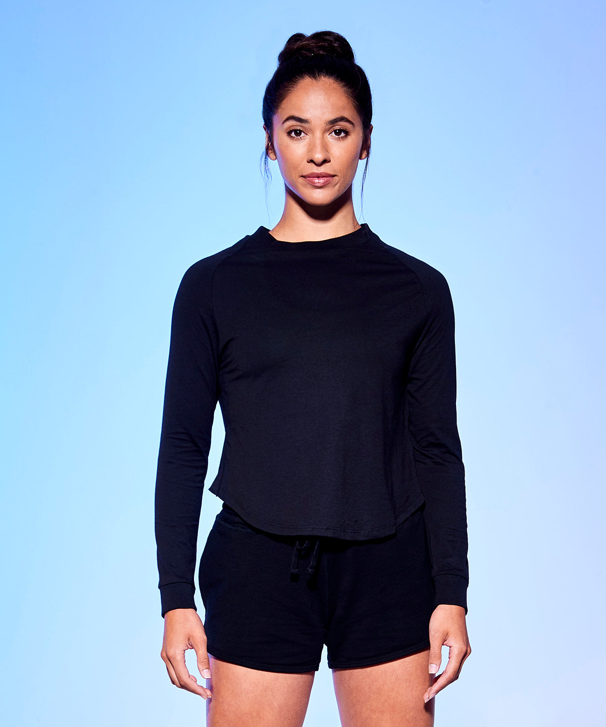 Comfy Cross-Back Top for Women - Jet Black