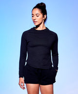 Comfy Cross-Back Top for Women - Jet Black