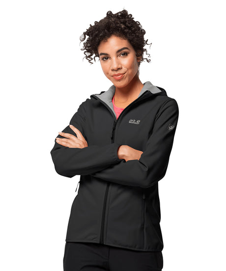 Women’s hooded softshell jacket (OL) - Black