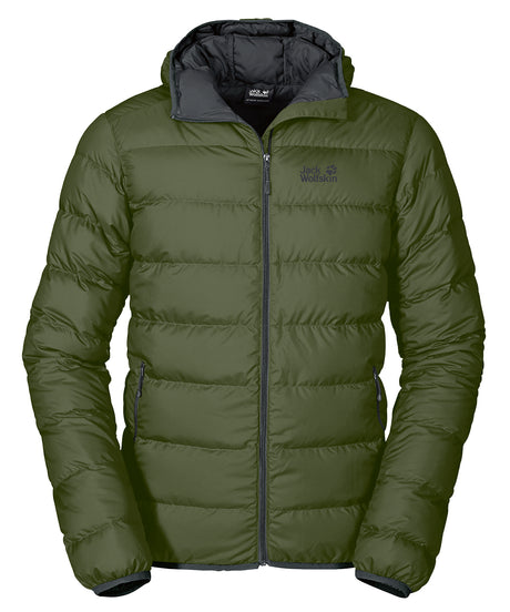 Mens down jacket (NL) - Olive/Phantom Grey