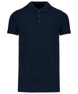 Men's organic piqué short-sleeved polo shirt