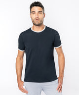 Men's piqué knit crew neck T-shirt