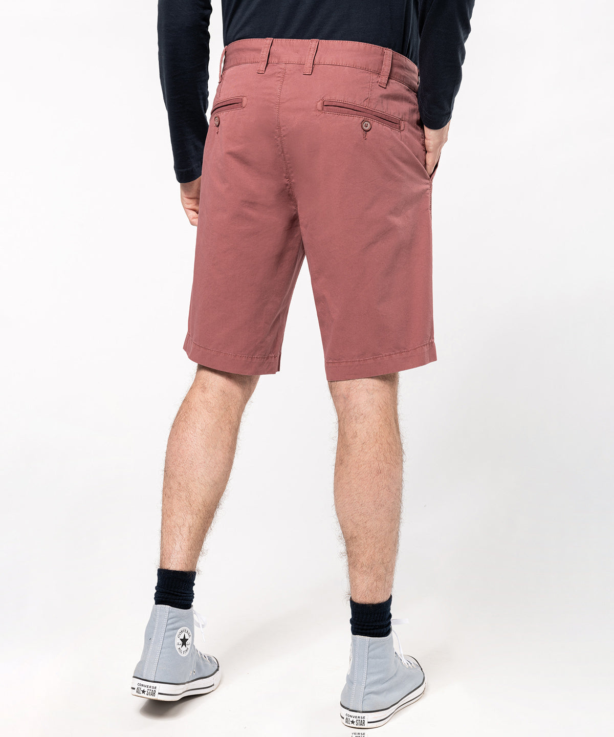 Men's washed effect Bermuda shorts