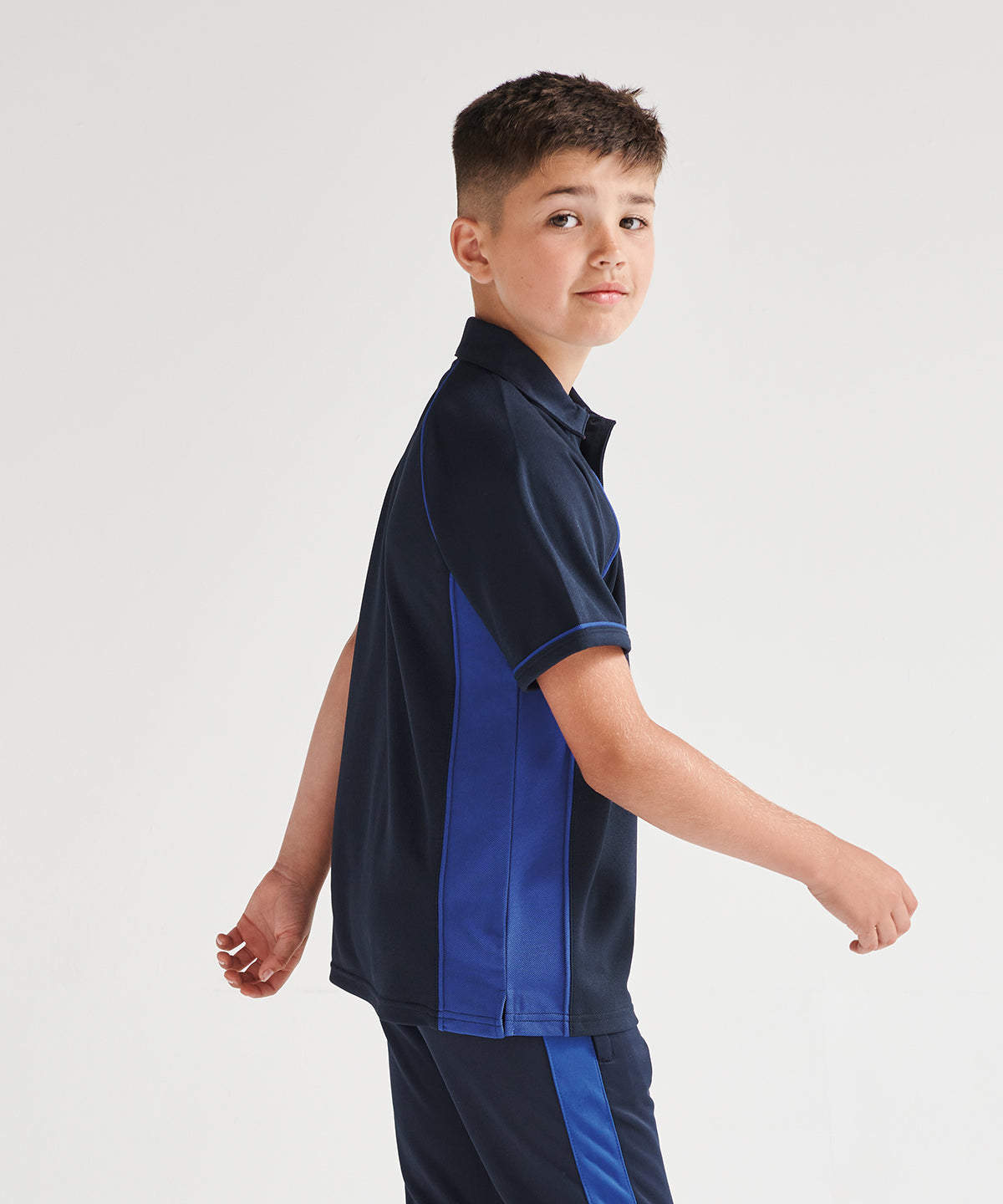 Kids Performance Polo - Navy/Navy