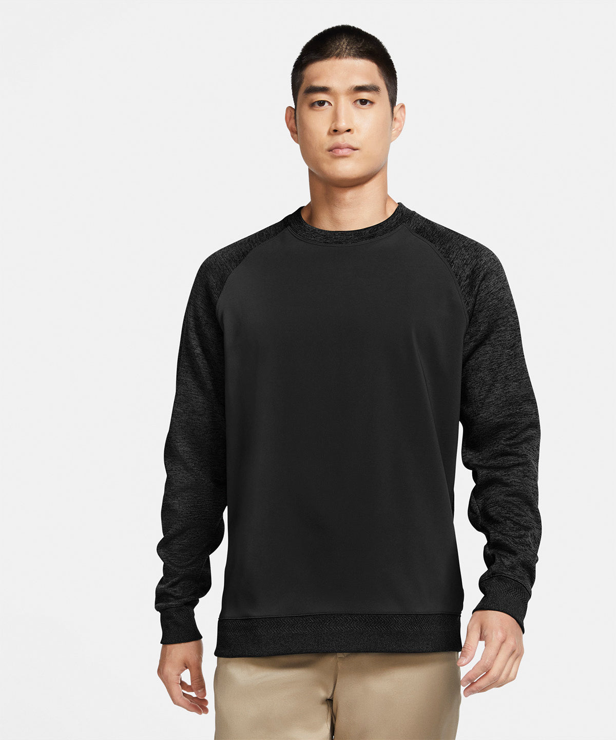 Nike - Dri-FIT player long sleeve golf crew  - Black