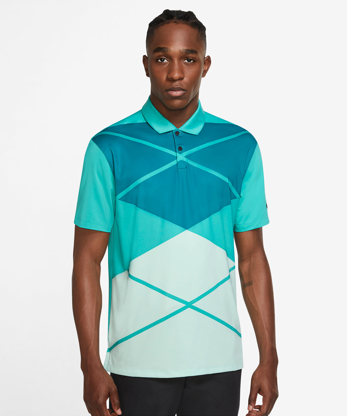 Nike - Nike Vapor argyle print polo - White/Black