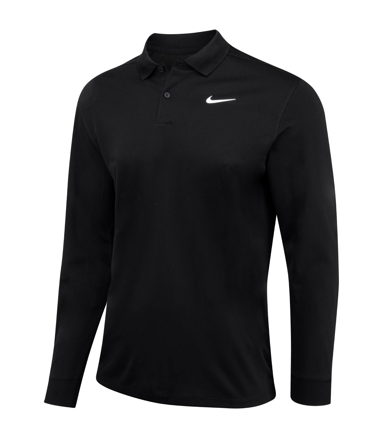 Nike - Nike Dri-FIT Victory solid long sleeve polo - Black/White