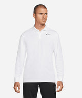 Nike - Nike Dri-FIT Victory solid long sleeve polo - White/Black