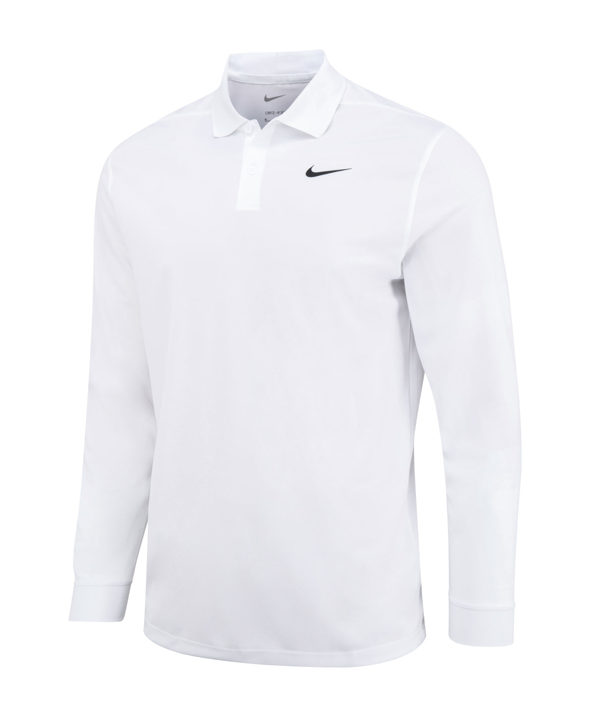 Nike - Nike Dri-FIT Victory solid long sleeve polo - White/Black