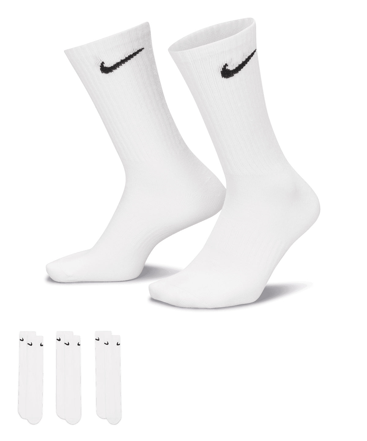 Nike - Nike everyday crew socks (3 pairs) - Black/White