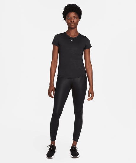 Nike - Women’s Nike One Dri-FIT short sleeve slim top - Black/White