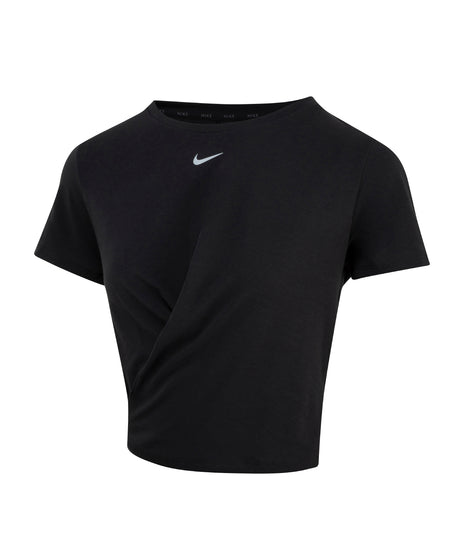 Nike - Women’s Nike One Luxe Dri-FIT short sleeve standard twist top - Black/Reflective Silver