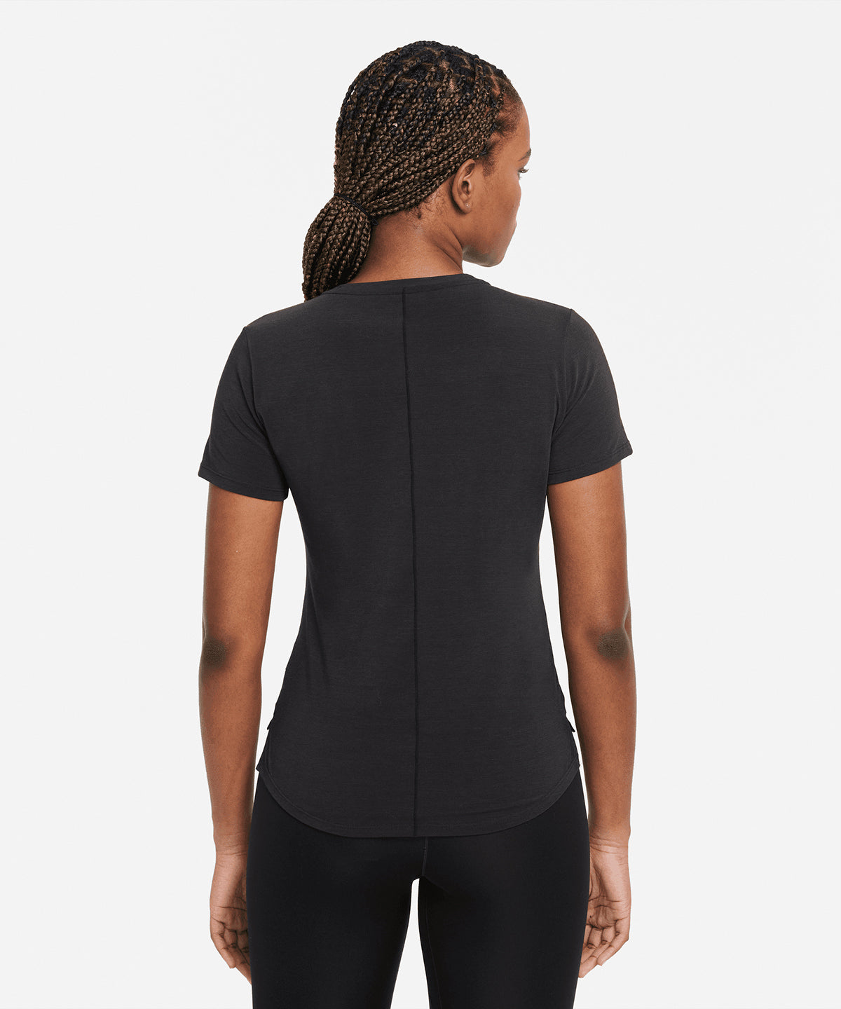 Nike - Women’s Nike One Luxe Dri-FIT short sleeve standard fit top - Black/Reflective Silver