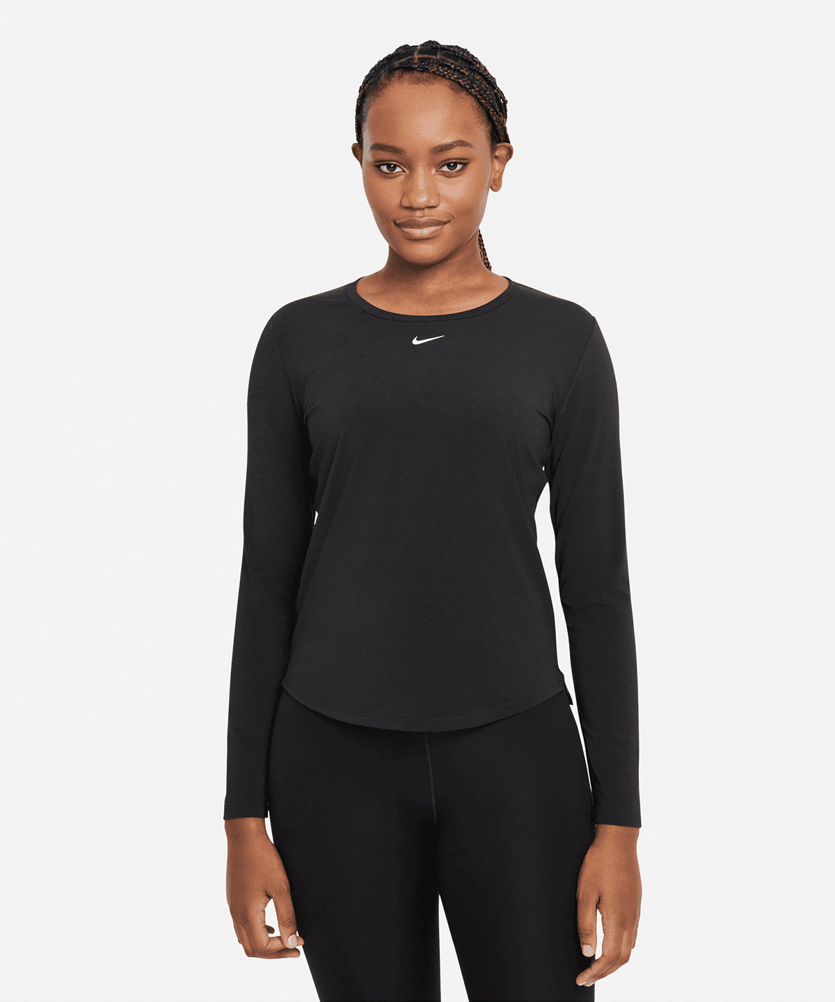 Nike - Women’s Nike One Luxe Dri-FIT long sleeve standard fit top - Black/Reflective Silver