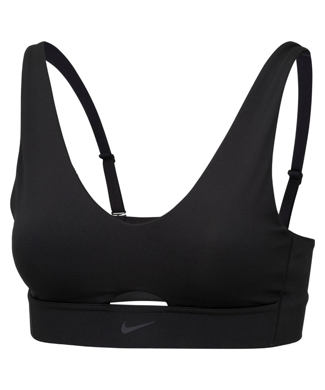 Nike - Women’s Nike Dri-FIT indy plunge cutout bra - Black/Dark Smoke Grey