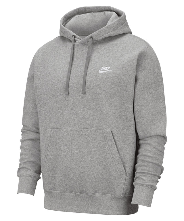 Nike - Nike Club hoodie - Dark Grey Heather/Matte Silver/White