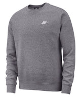 Nike - Nike Club crew - Charcoal Heather/White