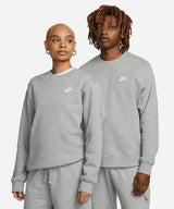 Nike - Nike Club crew - Charcoal Heather/White